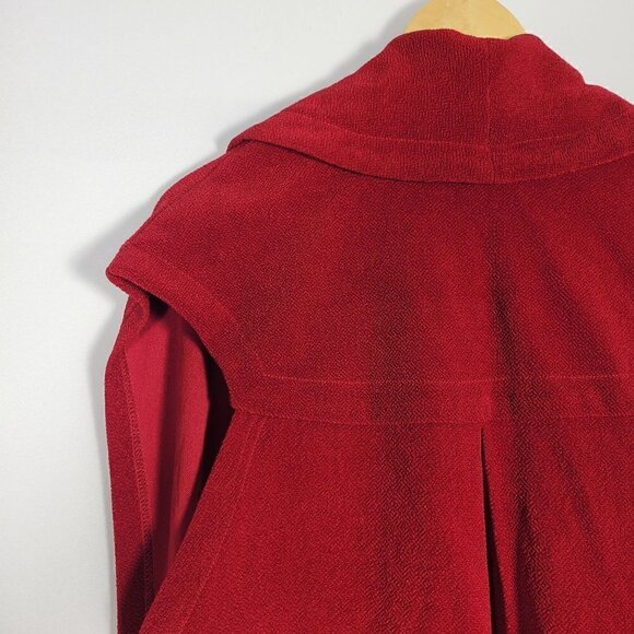 Soft Surroundings Women's Red Mesa Button Long Open Vest Size S - Picture 8 of 14